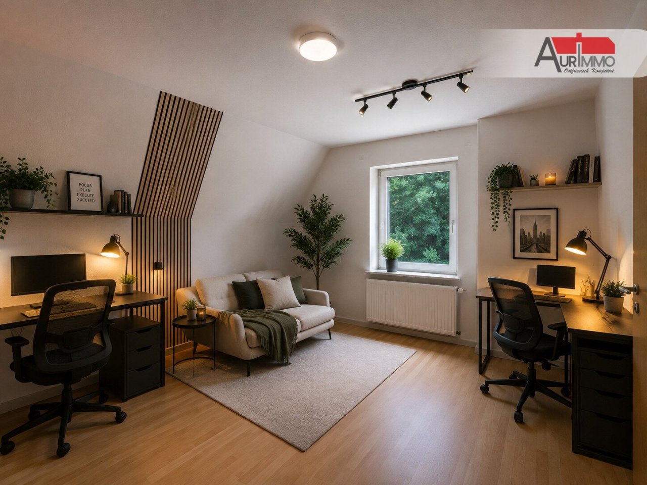 Homeoffice mit Mustereinrichtung Homeoffice mit Mustereinrichtung